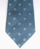 Grey floral M&S tie vintage 1970s blue flowers Marks and Spencer mens wear